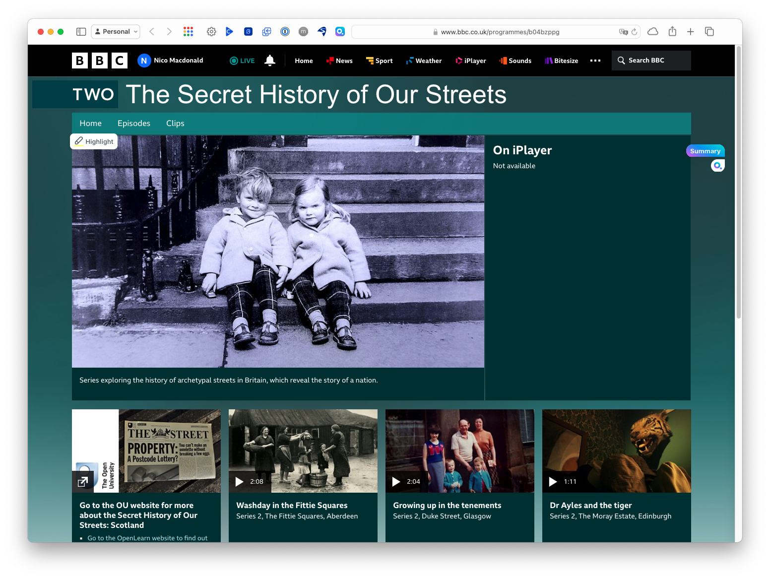 BBC The Secret History of Our Streets